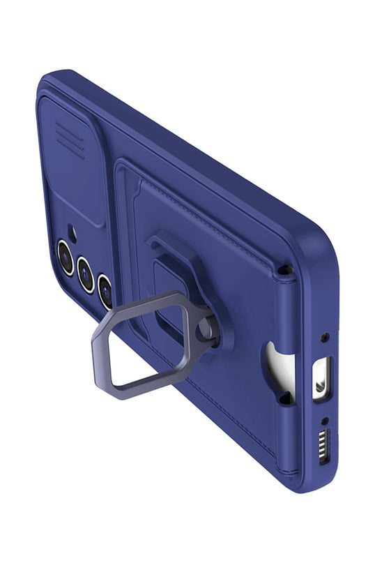 Samsung Galaxy A05S Zuma Kartvizitli Yüzüklü Silikon Kılıf - Lacivert 3