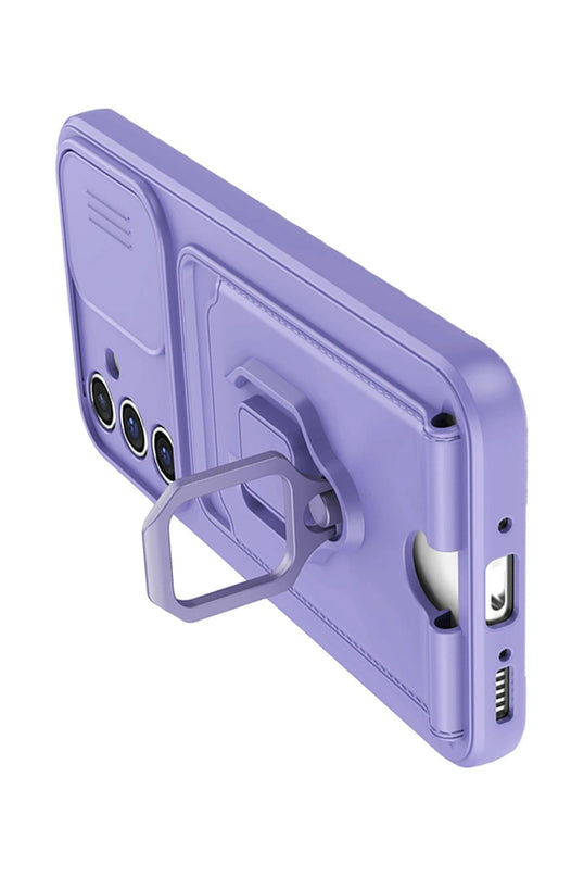 Samsung Galaxy A05S Zuma Kartvizitli Yüzüklü Silikon Kılıf - Lila 3