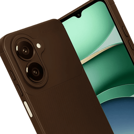 Samsung Galaxy A07 4G Auto Focus Karbon Kapak Kılıf - Kahverengi 2