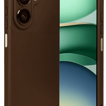 Samsung Galaxy A07 4G Auto Focus Karbon Kapak Kılıf - Kahverengi