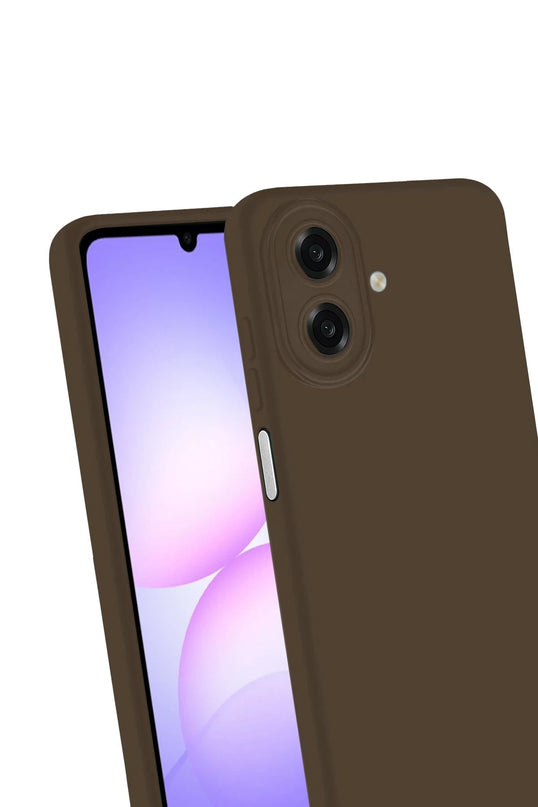 Samsung Galaxy A07 4G First Silikon Kılıf - Kahverengi 3