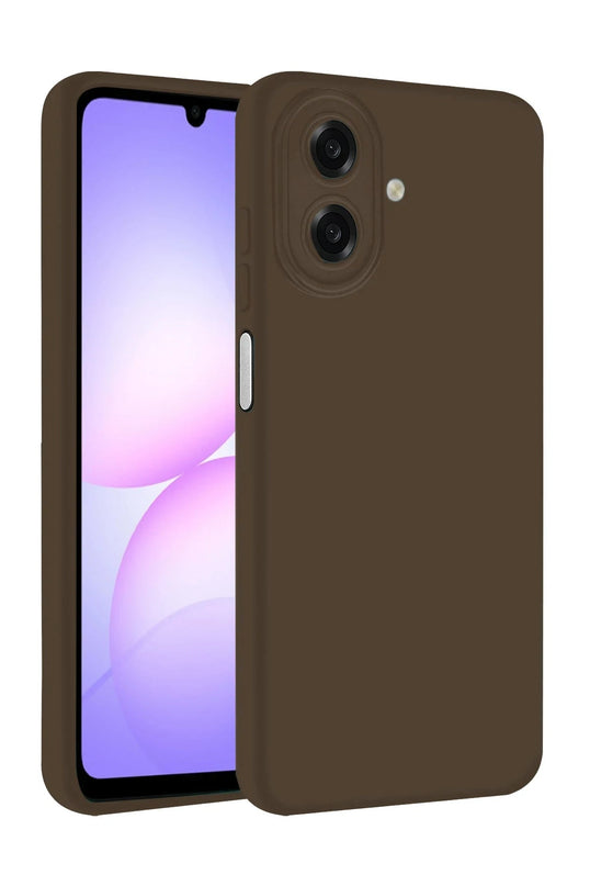 Samsung Galaxy A07 4G First Silikon Kılıf - Kahverengi