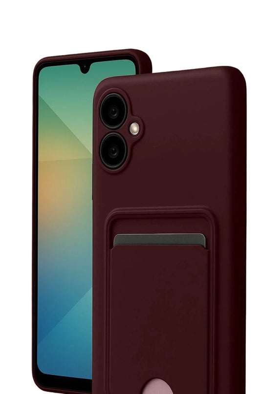 Samsung Galaxy A07 4G Kelvin Kartvizitli Silikon Kılıf - Bordo 2