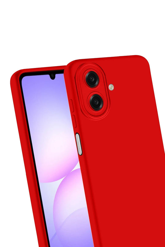 Samsung Galaxy A07 4G Nano içi Kadife Silikon Kılıf - Kırmızı 3