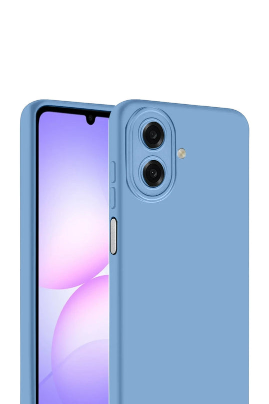 Samsung Galaxy A07 4G Nano içi Kadife Silikon Kılıf - Mavi 2