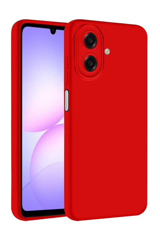 Samsung Galaxy A07 4G Nano içi Kadife Silikon Kılıf - Kırmızı