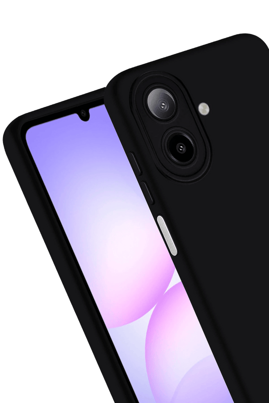 Samsung Galaxy A07 4G Nano içi Kadife Silikon Kılıf - Siyah 3
