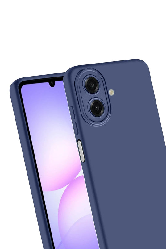 Samsung Galaxy A07 4G Nano içi Kadife Silikon Kılıf - Lacivert 3