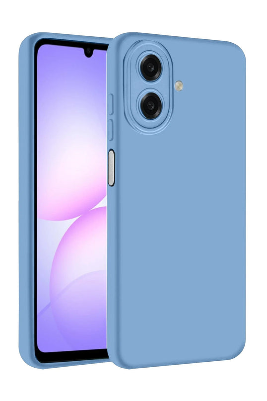 Samsung Galaxy A07 4G Nano içi Kadife Silikon Kılıf - Mavi