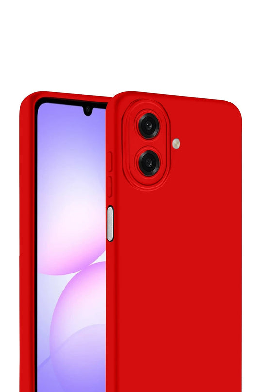 Samsung Galaxy A07 4G Nano içi Kadife Silikon Kılıf - Kırmızı 2