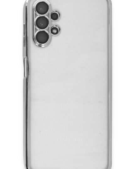 Samsung Galaxy A13 4G Razer Lensli Silikon Kılıf - Gümüş 2