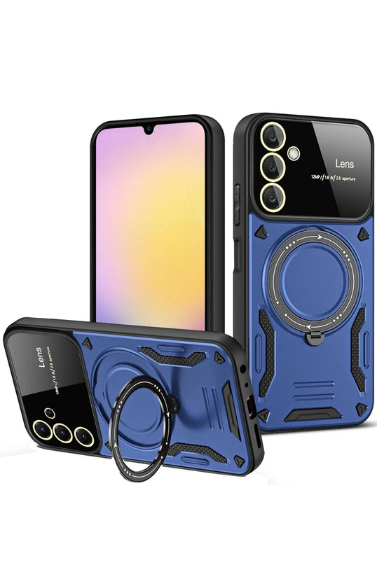 Samsung Galaxy A15 4G Joy Lens Standlı Kapak Kılıf - Lacivert