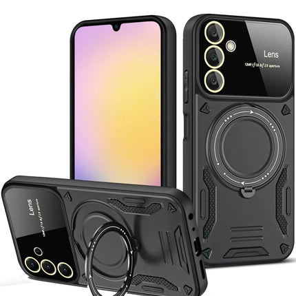 Samsung Galaxy A15 4G Joy Lens Standlı Kapak Kılıf - Siyah