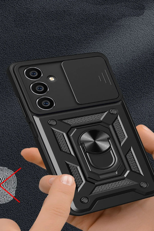 Samsung Galaxy A15 4G Pars Lens Yüzüklü Silikon Kılıf - Yeşil 3