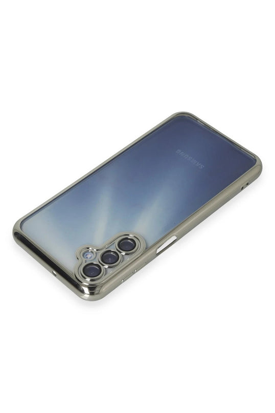 Samsung Galaxy A15 4G Razer Lensli Silikon Kılıf - Gümüş 3