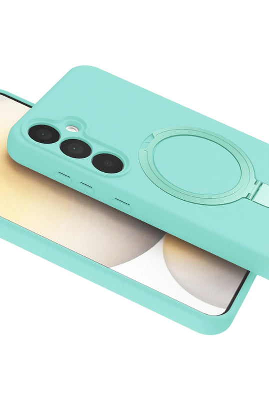 Samsung Galaxy A15 4G Regal Magsafe Standlı Kapak Kılıf - Su Yeşili 4