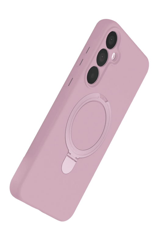 Samsung Galaxy A15 4G Regal Magsafe Standlı Kapak Kılıf - Açık Pembe 3