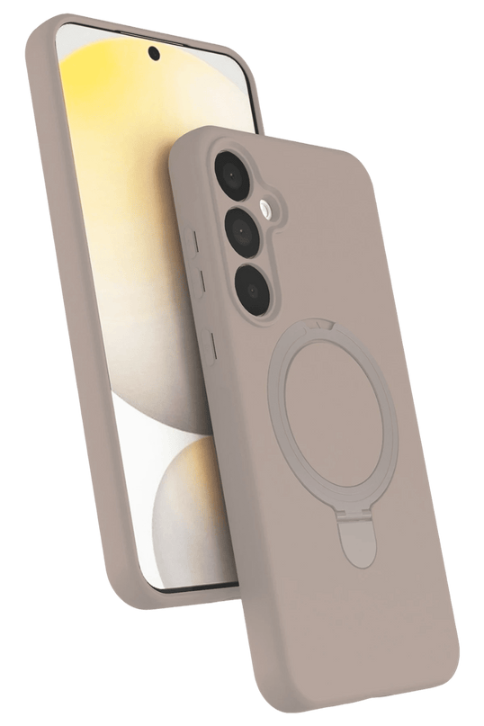 Samsung Galaxy A15 4G Regal Magsafe Standlı Kapak Kılıf - Çöl Titanyum