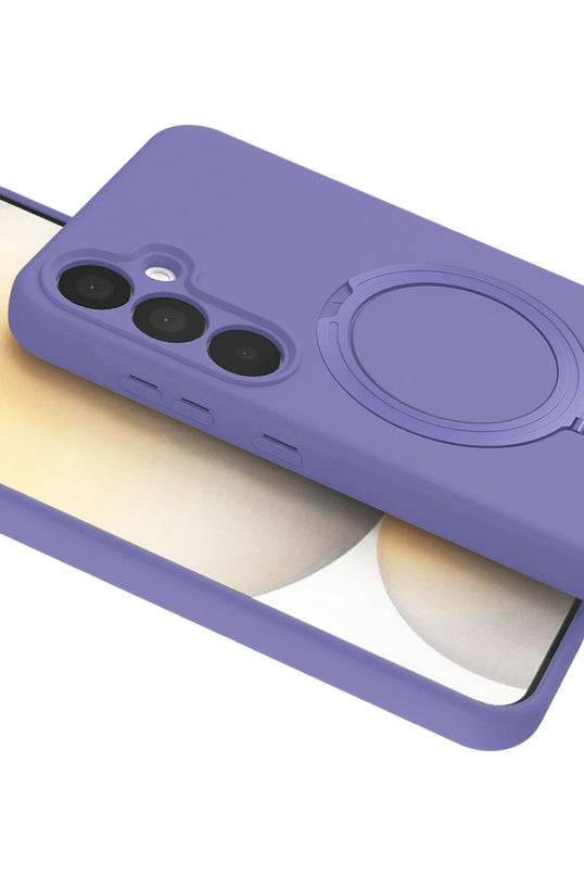 Samsung Galaxy A15 4G Regal Magsafe Standlı Kapak Kılıf - Lila 4
