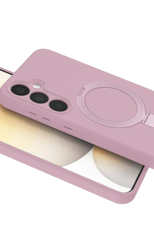 Samsung Galaxy A15 4G Regal Magsafe Standlı Kapak Kılıf - Açık Pembe 4