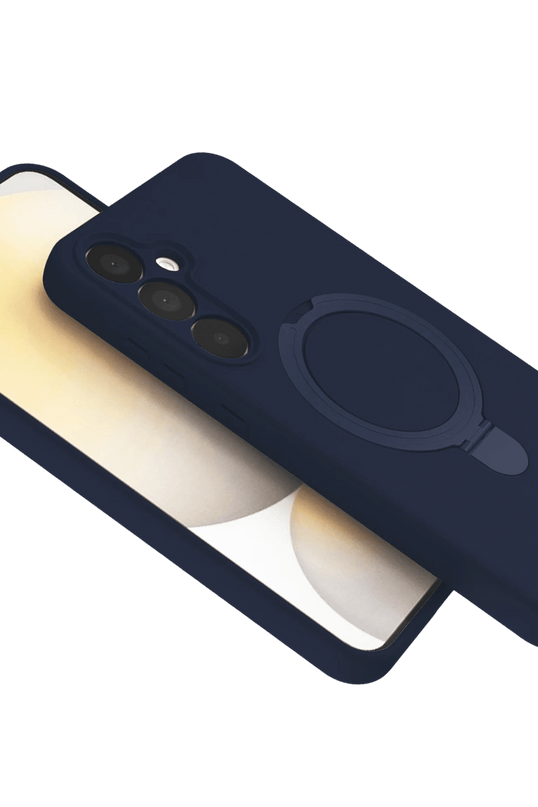 Samsung Galaxy A15 4G Regal Magsafe Standlı Kapak Kılıf - Lacivert 4