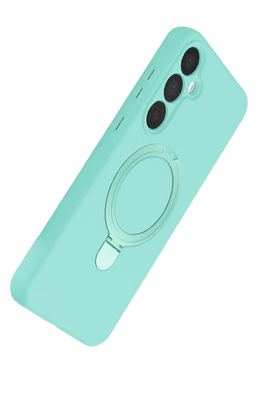 Samsung Galaxy A15 4G Regal Magsafe Standlı Kapak Kılıf - Su Yeşili 3