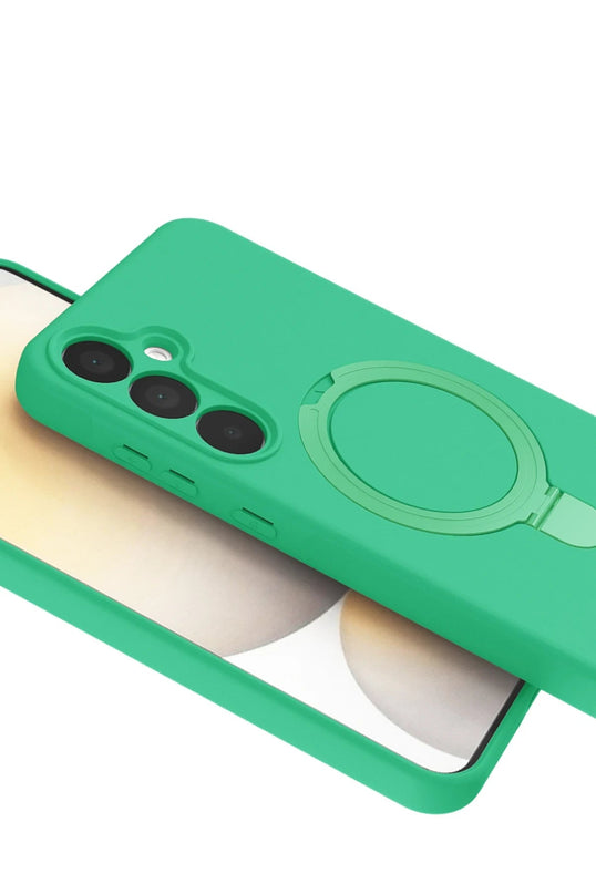 Samsung Galaxy A15 4G Regal Magsafe Standlı Kapak Kılıf - Yeşil 4