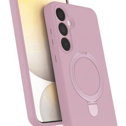 Samsung Galaxy A15 4G Regal Magsafe Standlı Kapak Kılıf - Açık Pembe