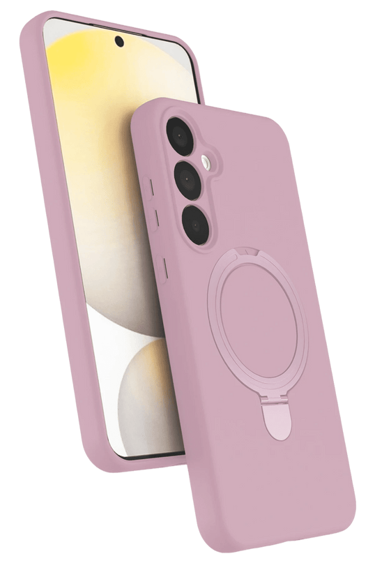 Samsung Galaxy A15 4G Regal Magsafe Standlı Kapak Kılıf - Açık Pembe