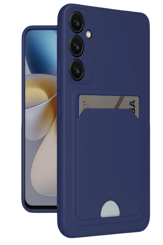 Samsung Galaxy A16 5G Kelvin Kartvizitli Silikon Kılıf - Lacivert