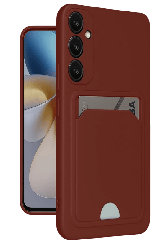 Samsung Galaxy A16 5G Kelvin Kartvizitli Silikon Kılıf - Bordo