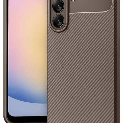 Samsung Galaxy A17 5G Auto Focus Karbon Kapak Kılıf - Kahverengi