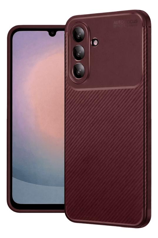 Samsung Galaxy A17 5G Auto Focus Karbon Kapak Kılıf - Bordo