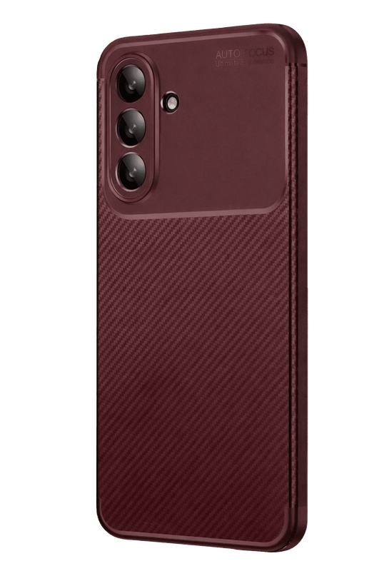 Samsung Galaxy A17 5G Auto Focus Karbon Kapak Kılıf - Bordo 2