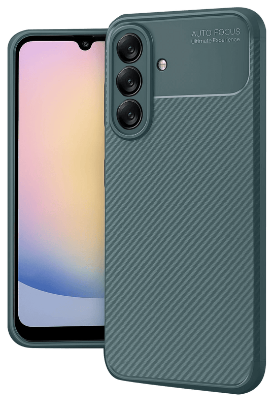 Samsung Galaxy A17 5G Auto Focus Karbon Kapak Kılıf - Koyu Yeşil