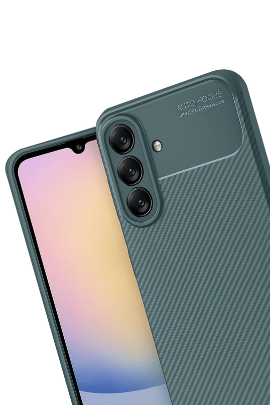 Samsung Galaxy A17 5G Auto Focus Karbon Kapak Kılıf - Koyu Yeşil 3