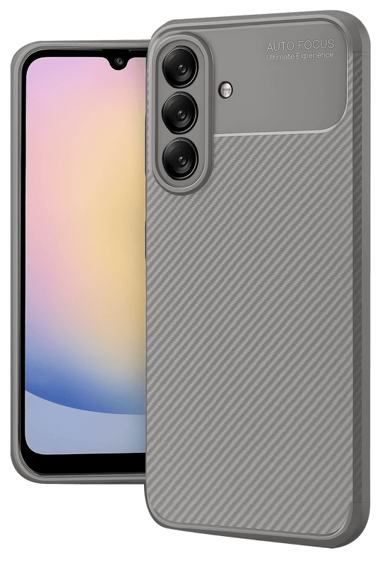 Samsung Galaxy A17 5G Auto Focus Karbon Kapak Kılıf - Gri