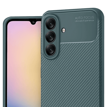 Samsung Galaxy A17 5G Auto Focus Karbon Kapak Kılıf - Koyu Yeşil 2