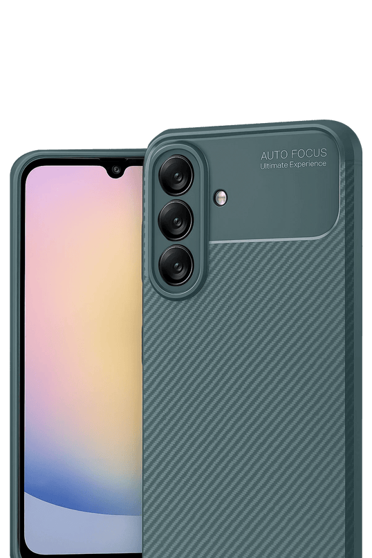 Samsung Galaxy A17 5G Auto Focus Karbon Kapak Kılıf - Koyu Yeşil 2