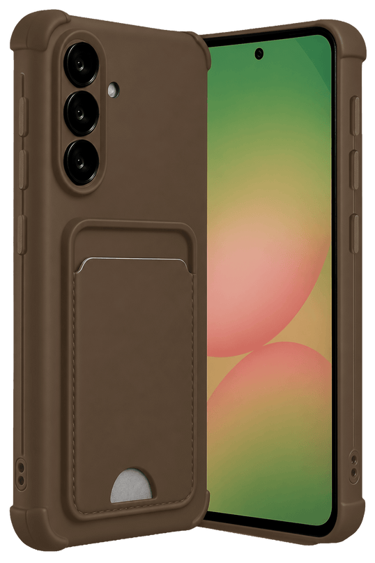 Samsung Galaxy A17 5G Kelvin Kartvizitli Silikon Kılıf - Kahverengi
