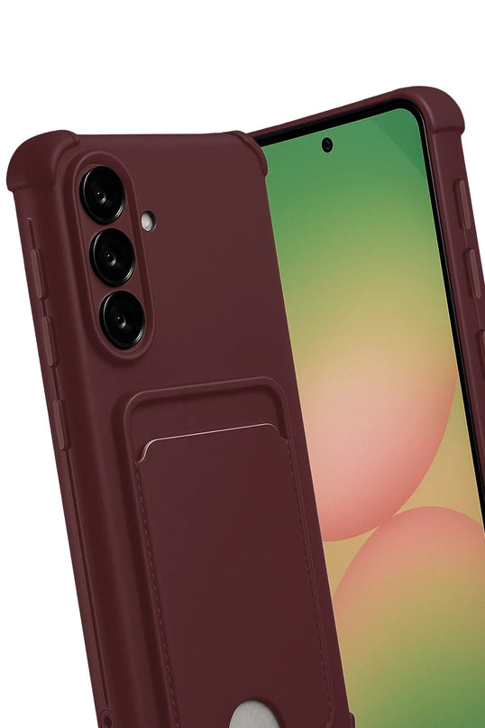 Samsung Galaxy A17 5G Kelvin Kartvizitli Silikon Kılıf - Bordo 3