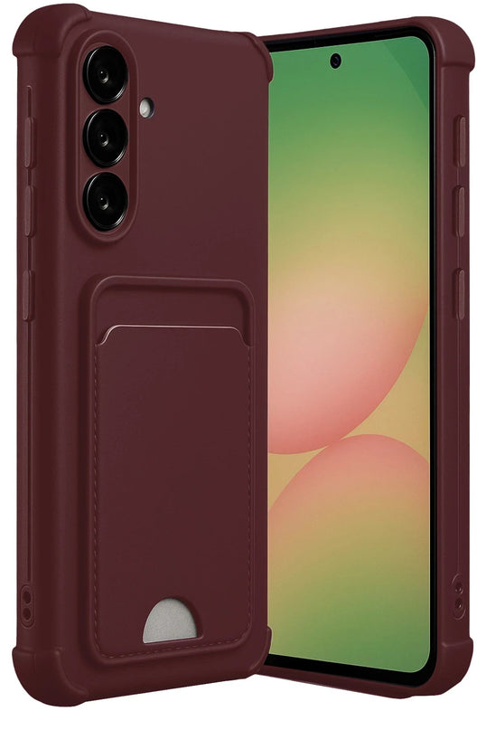 Samsung Galaxy A17 5G Kelvin Kartvizitli Silikon Kılıf - Bordo