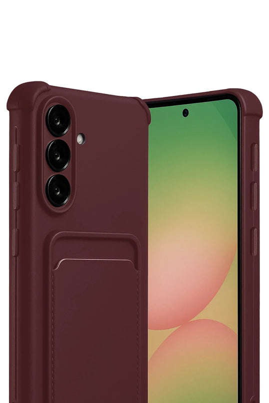 Samsung Galaxy A17 5G Kelvin Kartvizitli Silikon Kılıf - Bordo 2