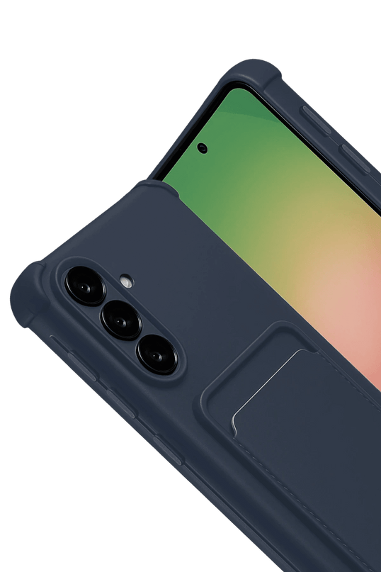 Samsung Galaxy A17 5G Kelvin Kartvizitli Silikon Kılıf - Lacivert 2