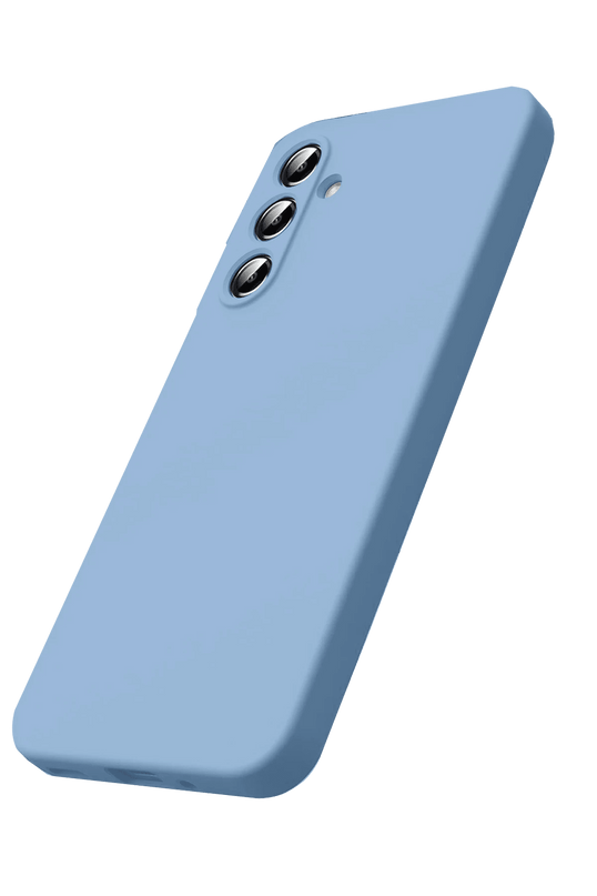 Samsung Galaxy A17 5G Nano içi Kadife Silikon Kılıf - Mavi 3