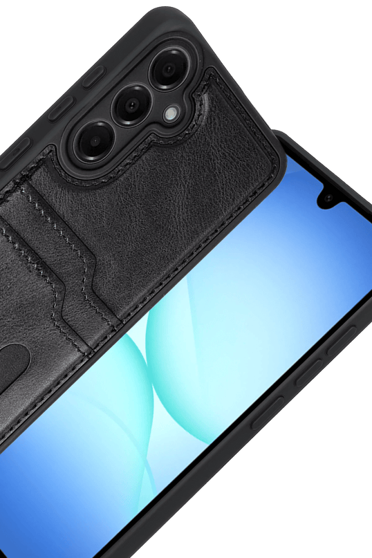 Samsung Galaxy A17 5G Sara Kartvizitli Deri Kılıf - Siyah 2