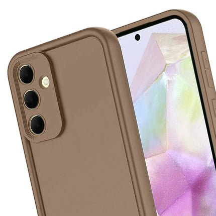 Samsung Galaxy A17 5G Viera Silikon Kılıf - Kahverengi 3