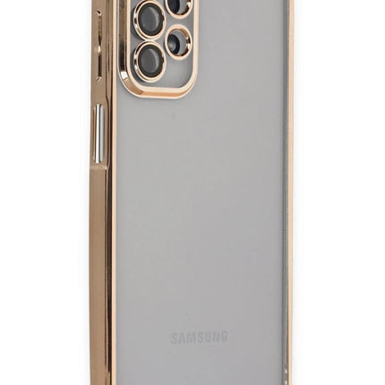 Samsung Galaxy A23 4G Razer Lensli Silikon Kılıf - Gold