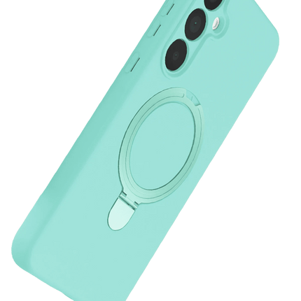 Samsung Galaxy A25 5G Regal Magsafe Standlı Kapak Kılıf - Su Yeşili 3