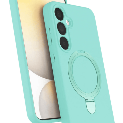 Samsung Galaxy A25 5G Regal Magsafe Standlı Kapak Kılıf - Su Yeşili